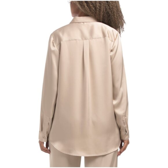 TAHARI ASL Long Sleeve Woven Top - Picture 2 of 2